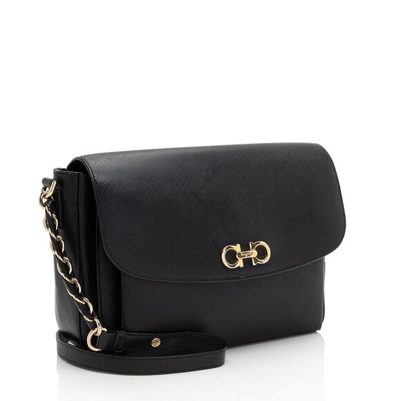 Salvatore Ferragamo Saffiano Sandrine Medium Shoulder Bag - Picture 2 of 15